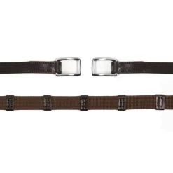 Schockemöhle Zügel Warendorf Dunkelbraun/Gold -Geschaft Fur Pferdebedarf 1103 00012 webreins warendorf darkbrownsilver detail.3d22e1