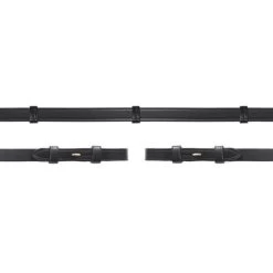 Schockemöhle Zügel Glatt Leder Mit Stops Schwarz/Silber -Geschaft Fur Pferdebedarf 1103 00018 lederzugel stopps black gold.545ee4 1