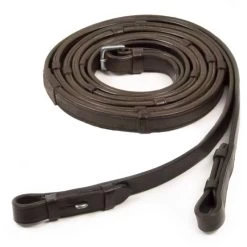 Schockemöhle Zügel Gummi Mit Stops Dunkelbraun/Gold Warmblut -Geschaft Fur Pferdebedarf 1103 00008 bridlereins rubber darkbrownsilver.e034b2