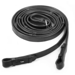 Schockemöhle Zügel Glatt Leder Mit Stops Schwarz/Silber