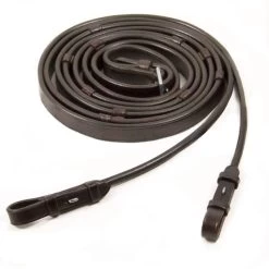 Schockemöhle Kandarenzügel Glatt Leder Stops Braun/Sil WB