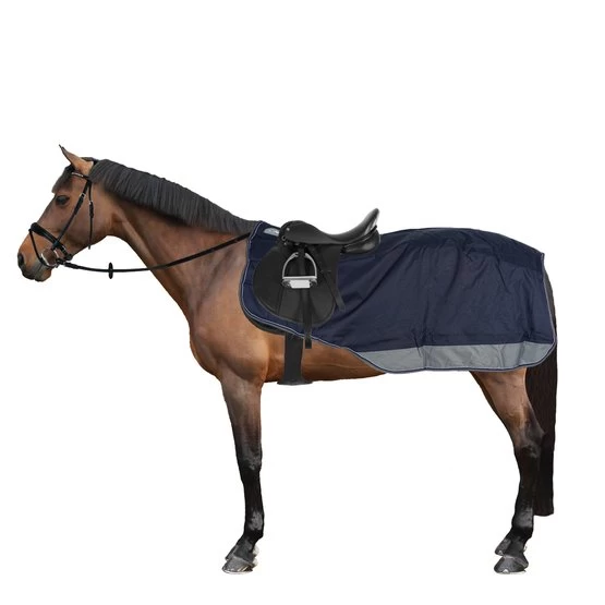 EQUITHÈME Ausreitdecke Tyrex Polar Fleece 600D Navy/Grau Dots 3 EQUITHÈME Ausreitdecke Tyrex Polar Fleece 600D Navy/Grau Dots