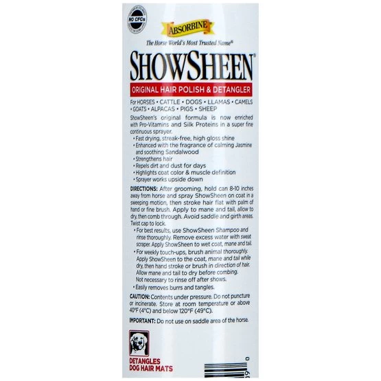 Absorbine Anti-Klit Showglanz Finishing Mist 444ml 6 Absorbine Anti-Klit Showglanz Finishing Mist 444ml – Bild 4