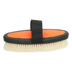 Shires Bürste Ezi-Groom Body Mit Ziegenhaar Orange L -Geschaft Fur Pferdebedarf agradi 44383925 1.016426