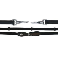 Kavalkade Zügel Gummi Mit Karabinern Schwarz