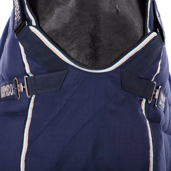 Rambo Optimo Stalldecke 400g Navy/Beige 5 Rambo Optimo Stalldecke 400g Navy/Beige – Bild 3