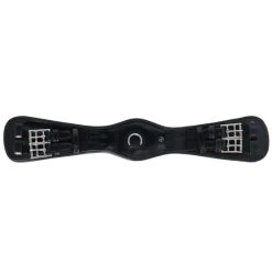 BR Dressurgurt Durham 2 Seitig Elastisch Schwarz/Silber