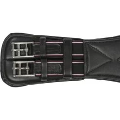 Horka Dressurgurt Weich Gepostert Leder Schwarz/Silber -Geschaft Fur Pferdebedarf agradi a1213152 3.45a962