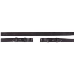 BR Leder-Dressurzügel Schwarz/Silber Warmblut