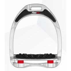 Flex-On Steigbügel Aluminium Inclined Ultra Grip Schwarz/Silber/Braun -Geschaft Fur Pferdebedarf flex alu iug red.796536 2