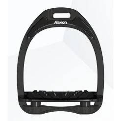 Flex-On Steigbügel Aluminium Inclined Ultra Grip Schwarz/Silber/Schwarz