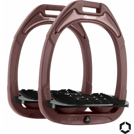 Flex-On Steigbügel Green Composite Inclined Ultra Grip Schwarz/Schwarz/Pflaume 6 Flex-On Steigbügel Green Composite Inclined Ultra Grip Schwarz/Schwarz/Pflaume – Bild 4