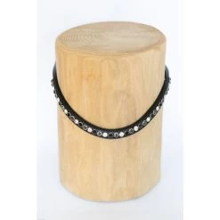 HB Stirnriemen Rivet Glitter Schwarz/Grau -Geschaft Fur Pferdebedarf hb 560 rivet zwart grijs.d250fc