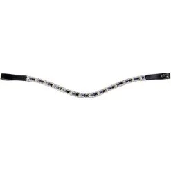 HKM Stirnriemen Kate Schwarz/Weiß/Blau