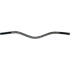 Horka Stirnriemen Colori Schwarzes Leder Weiß