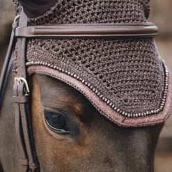 Kentucky Horsewear Kentucky Ohrnetz Wellington Glitter Soundless Braun Warmblut