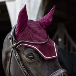 Kentucky Horsewear Kentucky Ohrnetz Wellington Velvet Lila -Geschaft Fur Pferdebedarf kentucky wellington oornet bordeaux.56b63b 1