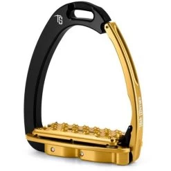 Tech Stirrups Steigbügel Venice Plus EVO Roségold -Geschaft Fur Pferdebedarf techstirrups venice plus evo black gold adult.d408b1